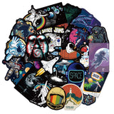 10/30/50PCS PVC Waterproof Outer Space Stickers