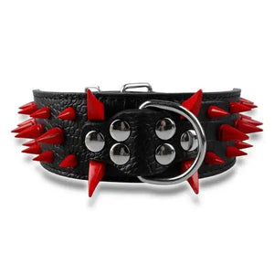 2" Wide Studded Leather Dog Collars