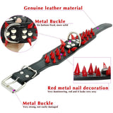 2" Wide Studded Leather Dog Collars