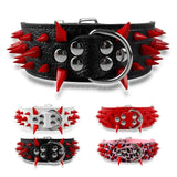 2" Wide Studded Leather Dog Collars