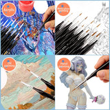 Hook Line Watercolor Paint Brush Set